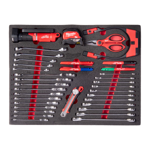 MILWAUKEE FOAM SLEUTEL, LICHT, SNIJ- & MEETGEREEDSCH (36DLG)