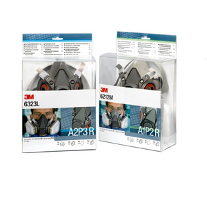 6212M KIT A1P2: SEMIMASCHERA 6200 MISURA M, 2 FILTRI 6051, 4 FILTRI 5925, 1 GHIERA 501 7000061547