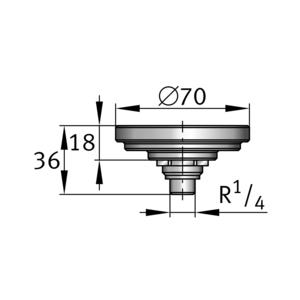 ARCALUB-C1.MOUNT-SUPPORT-R1/4 Montagehalterung, Halteplatte Schutzhaube für CONCEPT1