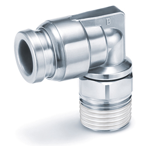 KQG2L, Stainless Steel 316, One-touch Fitting, Male Elbow