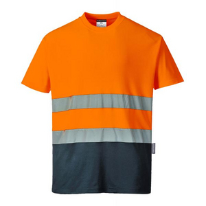 T-SHIRT HI-VIS ARANCIONE/BLU S173ONR # XS
