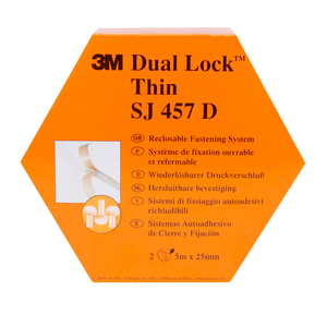 SJ 457D VERSIONE MINI PACK (2 ROTOLI) DEL DUAL LOCK TRASPARENTE 25 X 5 7000070534