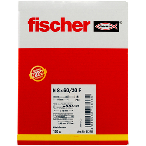 CHEVILLE CLOU NF 8X60/20 UE=100(BOITE) / PRIX DU CENT