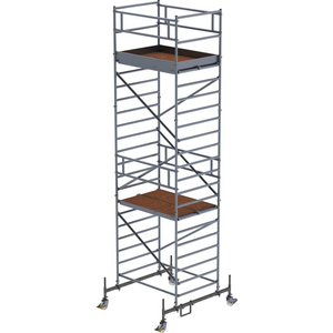 3210035780 Rollgerüst Aluminium m. Fahrbalken 1,35x1,80 m H 12,50 m