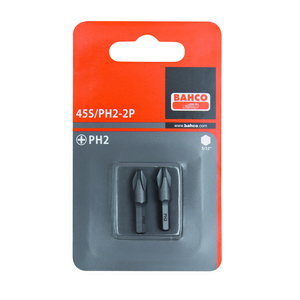 BAHCO SCHROEVENDRAAIERBITS PH2 5/32 2D 45S/PH2-2P (SET=2ST)
