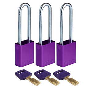 BRADY SAFEKEY HANGSLOT ALU-PRP-76ST-KA3PK (PK=3ST)