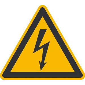 3110030020 Warnung gefährl. elektr. Aluminium geprä