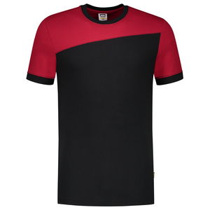 TRICORP T-SHIRT NADEN 102006 ZWART/ROOD MT 4XL