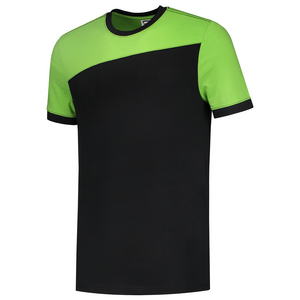 TRICORP T-SHIRT NADEN 102006 ZWART/LIME MT 6XL