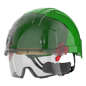 ELMETTO EVO VISTA LENS VENTILATO CON OCCHIALE INTEGRATO VERDE/GRIGIO AMB170-006-P00