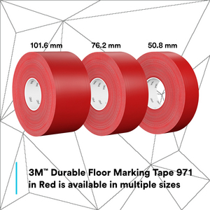 NASTRO RESISTENTE PER MARCATURA DI PAVIMENTI CON LINER 971L, RED, 50.8 MM X 33 M, 0.43 MM 7100333353