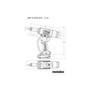 METABO KLINKMOERPISTOOL 18V NMP 18 LTX BL M10 601788840