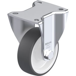 ROULETTE FIXE 200KG D.100MM AC BAND.POLYU 35MM MOY LISSE