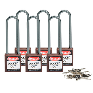 LUCCHETTO DI SICUREZZA COMPATTI CON ARCO DA 75 MM â CHIAVI DIVERSE 814150 814150