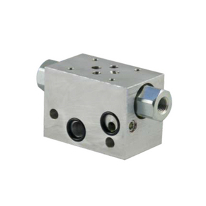 BLOCCO MODULARE NG6 (CETOP3) CON VALVOLE UNIDIR PILOTATE SU A E B 1/4 BSPP MHE60413001