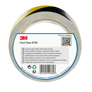 RUBAN ADH. VINYLE 5702 50MMX33M MARQ SECURITE JAUNE/NOIR INDIV.