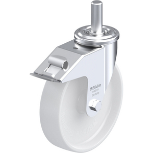 ROULETTE PIVOT. 270KG D.200MM AC BAND.POLYA 50MM MOY LISSE+FR