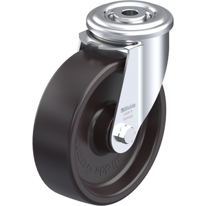 ROULETTE PIVOT. 150KG D.125MM AC BAND.SYNTH 40MM MOY LISSE