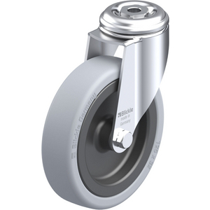 ROULETTE PIVOT. 100KG D.125MM AC BAND.CAOUT 32MM MOY LISSE