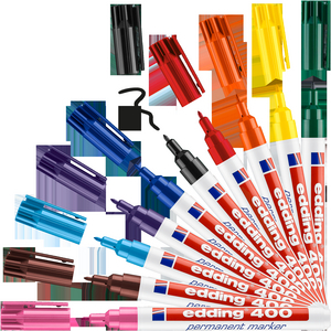 EDDING PERMANENT MARKER 10ST 400 ASSORT BOX 001-010