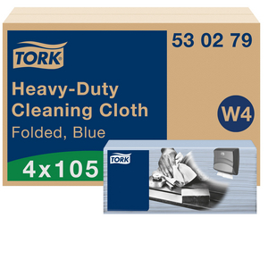 TORK REINIGINGSDOEK HEAVYDUTY W4 BLAUW 530279 (DS =4X105ST)