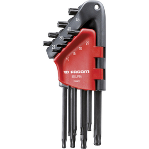 CLE MALE TORX SUR ETUI -JEU DE 8 T NUM 10-15-20-25-27-30-40-45
