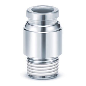 KQG2S, Stainless Steel 316, One-touch Fitting, Hexagon Socket Head Male Connector