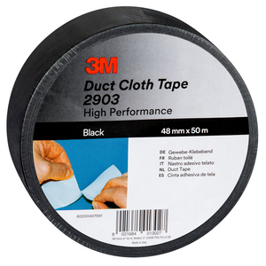 2903 NASTRO ADESIVO TELATO DI COLORE NERO SPESSORE 0,15MM 48 X 50 7100098695