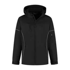 SANTINO SOFTSHELL JAS CURTIS ZWART/SPORT GRIJS MT XL
