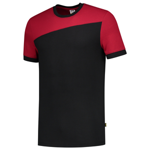 TRICORP T-SHIRT NADEN 102006 ZWART/ROOD MT 4XL