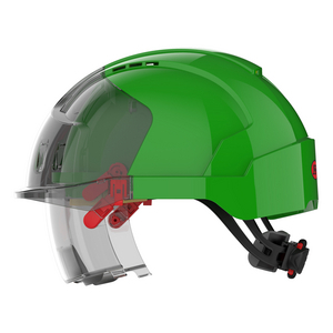 ELMETTO EVO VISTA LENS VENTILATO CON OCCHIALE INTEGRATO VERDE/GRIGIO AMB170-006-P00
