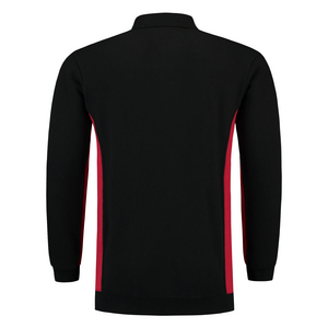 TRICORP POLOSWEATER BORSTZAK 302001 ZWART/ROOD MT 7XL