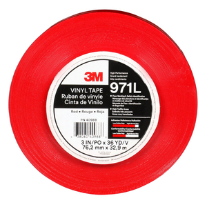3M VLOERMARKERINGSTAPE 971L ROOD 76,2MM (RO=33M)