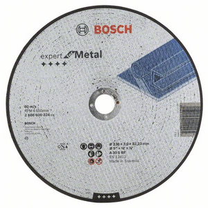 BOSCH DOORSLIJPSCHIJF RECHT METAL A30S 230X3 2608600324