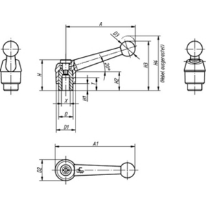 K0117.4103 Klemmhebel Gr.4 M10 Niro