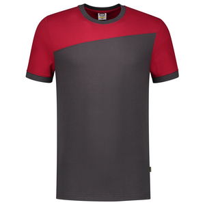 TRICORP T-SHIRT NADEN 102006 DONKER GRIJS/ROOD MT 5XL