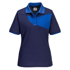 PORTWEST POLOSHIRT DAMES PW2 MARINE/BLAUW MT L
