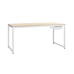 BUREAU SIMPLO L160XP80XH73 CM PIETEMENT RAL 9016 PLATEAU CHENE