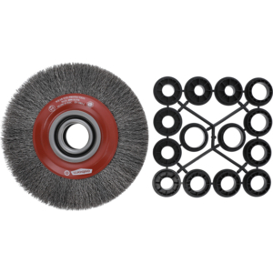 BROSSE CIRCUL. D.178X23X32 MM ACIER ONDULE 0,3 MM (T=38 MM)
