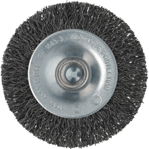 BROSSE CIRCU./TIGE ECO D.50 EP.7 ACIER ONDULE 0,3 MM (T=10 MM)