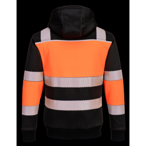 SWEAT JAUNE/NOIR PW3 L SWEAT A CAPUCHE HIVER ZIPPE