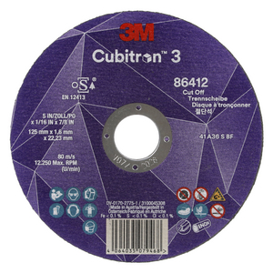 DISQUE A TRONCONNER CUBITRON 3 125X1,6X22,23MM 86412 36+/T41