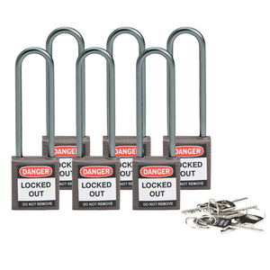 LUCCHETTO DI SICUREZZA COMPATTI CON ARCO DA 75 MM â CHIAVI DIVERSE 814153 814153