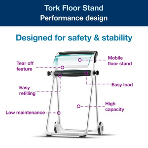 TORK VLOERSTANDAARD W1 WIT/TURQUOISE 652000