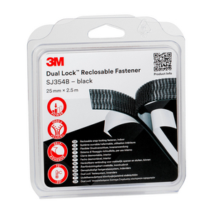 SJ354B DUAL LOCKRECLOSABLE FASTENER, SJ354B CON SUPPORTO IN GOMMA RESINA COLORE NERO - SPESSORE ACCO 7100123339