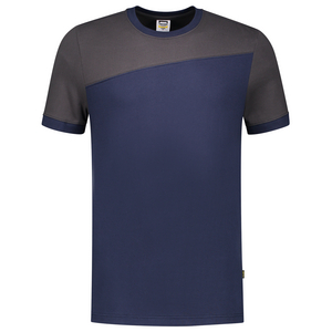 TRICORP T-SHIRT NADEN 102006 INKT BLAUW/DONKER GRIJS MT M