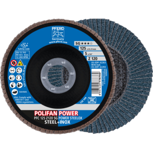 DISQUE PFC 125 Z 120 22,23 SG ACIER/INOX 67789126