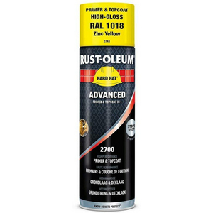 AEROSOL ANTIROUILLE 500ML HARD HAT ADVANCED JAUNE ZINC BRILLANT