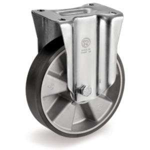RUOTA 65ESD 200X50 POLIURETANO ESD TR  NUCLEO ALLUMINIO SUPP. FISSO NL-M 658106ESD