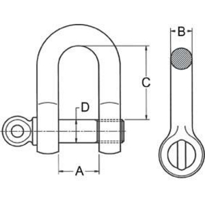 3310013115 Schäkel gerade 1Z TK 8,5t